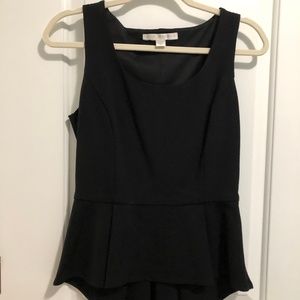 Boston Proper Peplum Blouse- Black